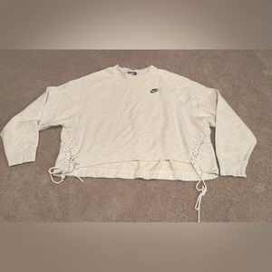 Nike cropped sweatshirt with tie details